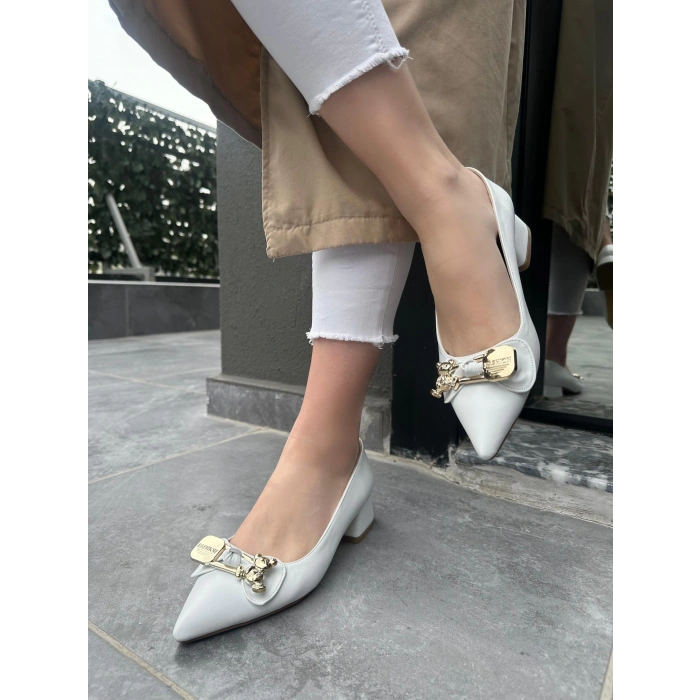 petite ateiler Jies Beyaz Topuklu Ayakkabı
