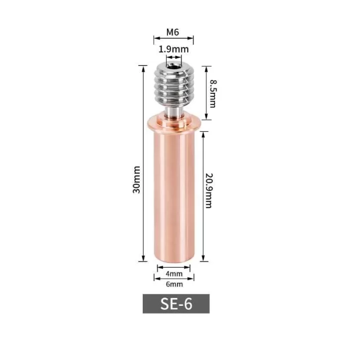 Creality CR6 SE Titanyum Alaşımlı Barel M6x30mm