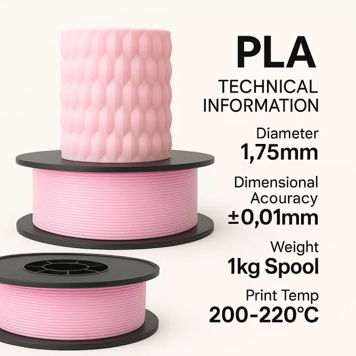 Filetto PLA+Toz Pembe Filament 1.75mm 1 KG
