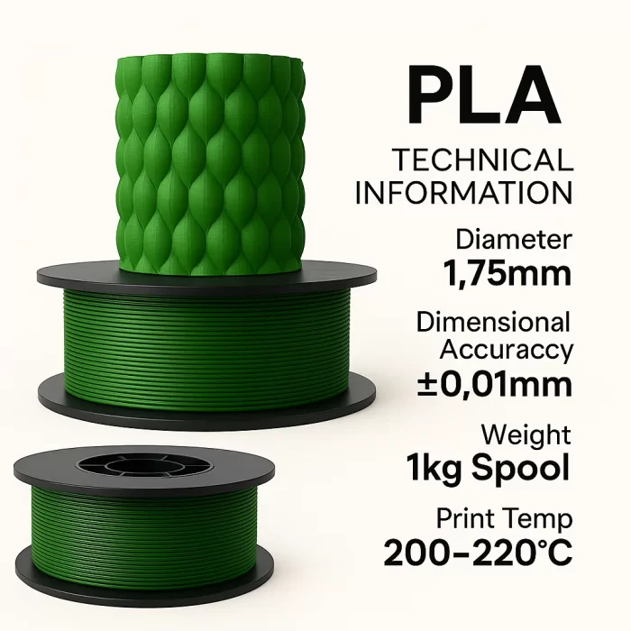 Filetto PLA+ Zümrüt Yeşili Filament 1.75mm 1 KG