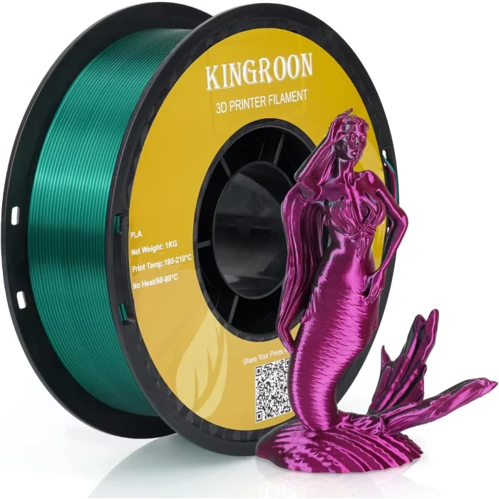 Kingroon PLA Silk Çift Renk Yeşil Kırmızı 1.75mm 1kg
