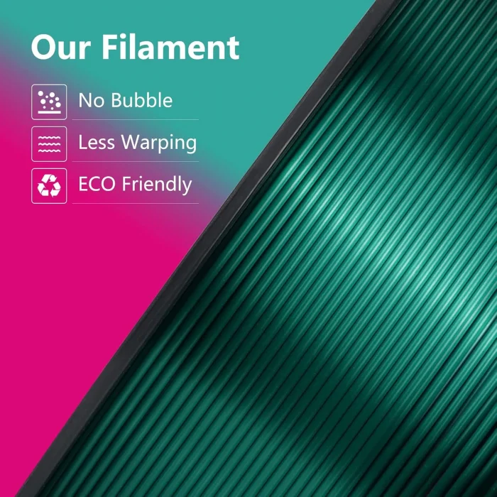 Kingroon PLA Silk Çift Renk Yeşil Kırmızı 1.75mm 1kg