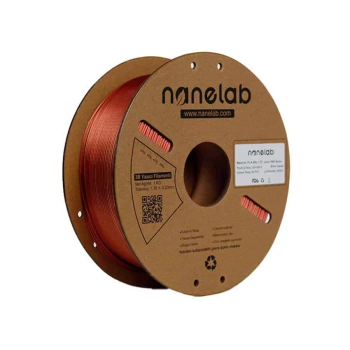 Nanelab Üç Renk Silk PLA Filament Altın-Gümüş-Bakır 1.75mm 1Kg
