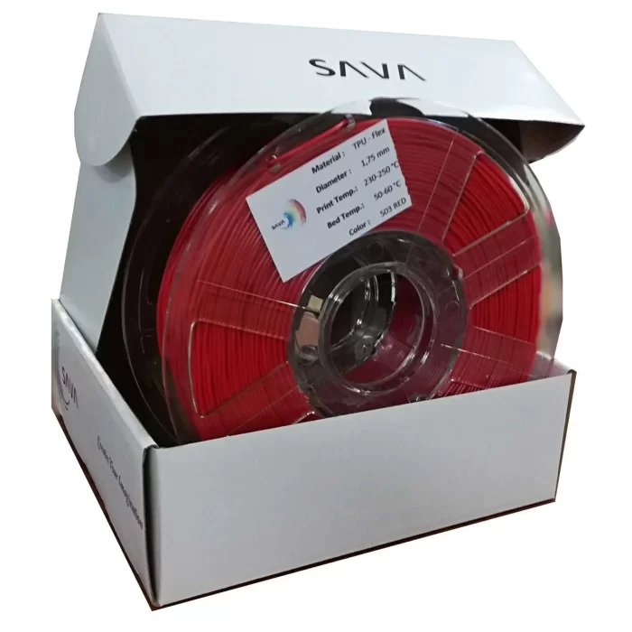 SAVA KIRMIZI EXTRA FLEX TPU 75A ESNEK FİLAMENT 800gr