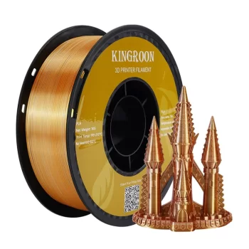 Kingroon PLA Silk Üçlü Renk Filament - Altın Gümüş Bakır 1.75 1KG