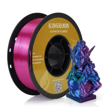 Kingroon PLA Silk Üçlü Renk Filament - Kırmızı Mavi Yeşil 1.75 1KG
