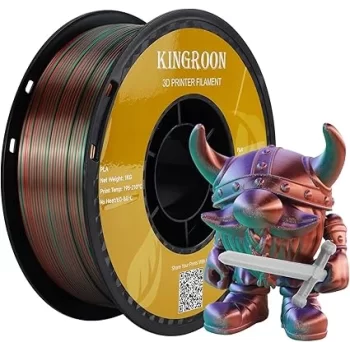 Kingroon PLA Silk üçlü renk Filament Yeşil Mor Bakır 1.75mm 1kg