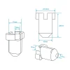 Creality QS serisi Uyumlu Isıtıcı Blok Silikon Kılıf - K1C, K1 MAX, Ender 3 V3