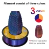 Kingroon PLA Silk Üçlü Renk Filament Kırmızı Altın Mavi 1.75mm 1kg