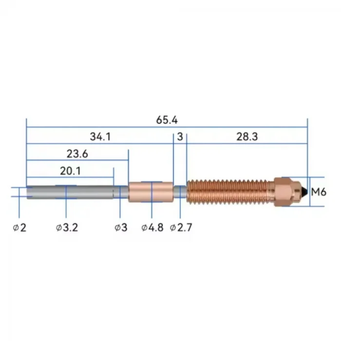 0.4mm Unicorn Quick-Swap Sertleştirilmiş Çelik Nozzle - K1, K1C, K1 Max, Ender 3 V3, V3 Plus