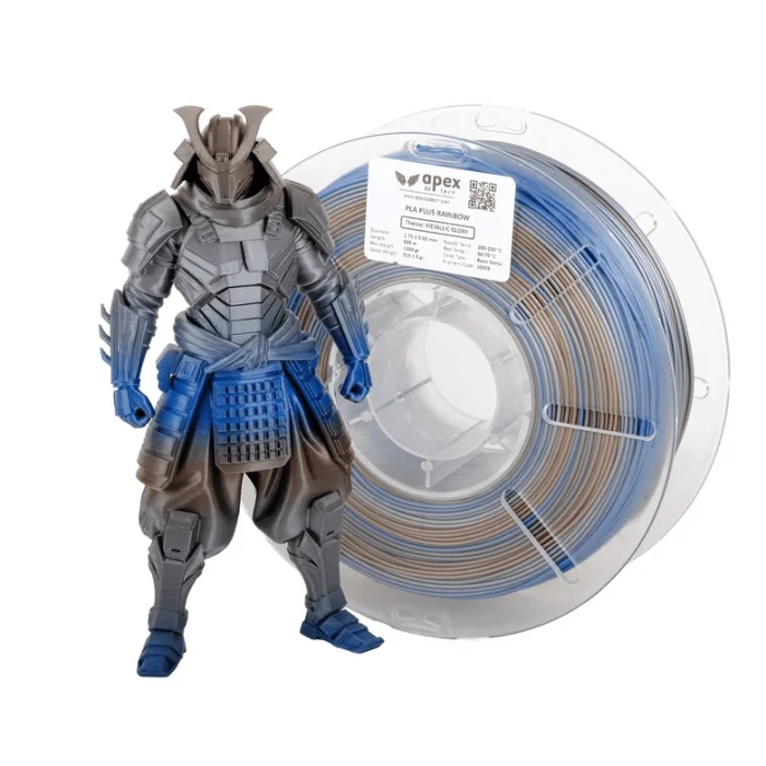 Apex3D Tech Gökkuşağı PLA+ Filament - Metalik İhtişam, 1kg, 1.75mm