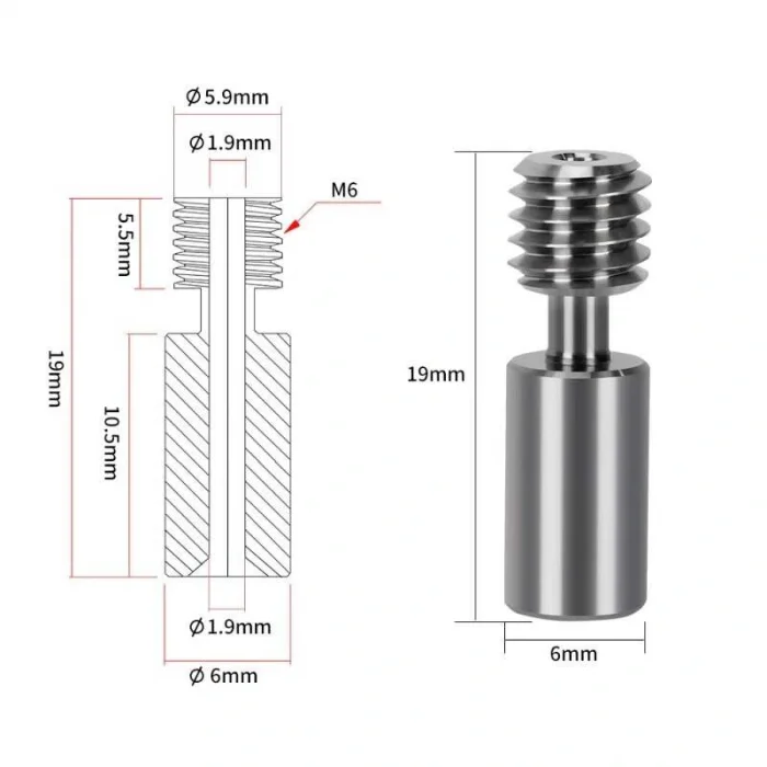 Creality Ender 3 S1-S1 Pro Titanyum Barel