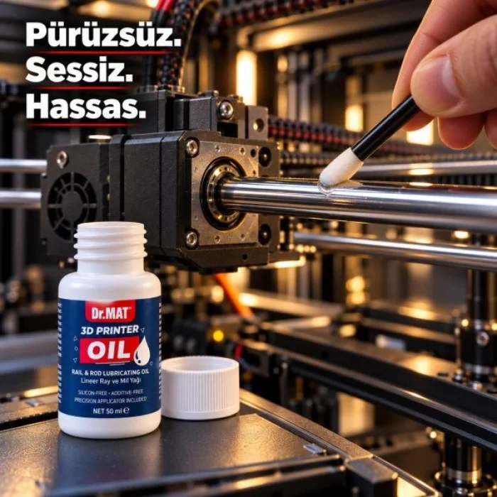 Dr.MAT 3D Yazıcı Yağı 50 ml – 3D Yazıcı X ve Y Lineer Ray, Mil Bakım Yağı
