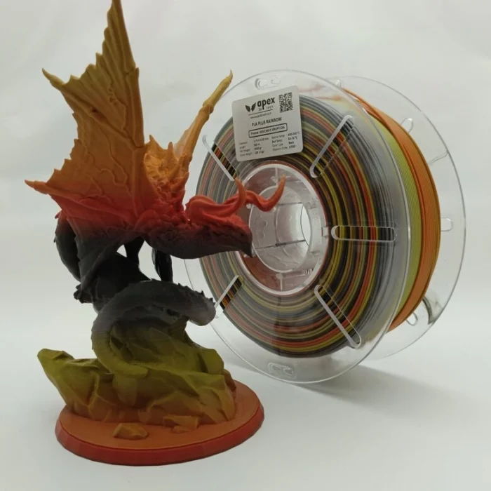 Apex Gökkuşağı PLA+ Filament - Volkanik Patlama, 1kg, 1.75mm