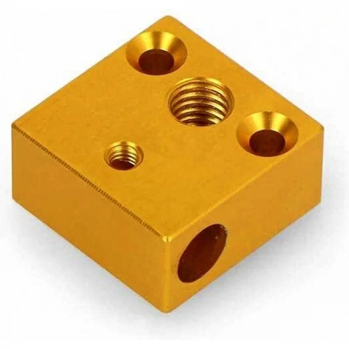 Orijinal Creality MK8/CR10 Alüminyum Isıtıcı Blok - Creality, Sarı