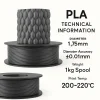 Filetto PLA+Gümüş Gri Filament 1.75mm 1 KG