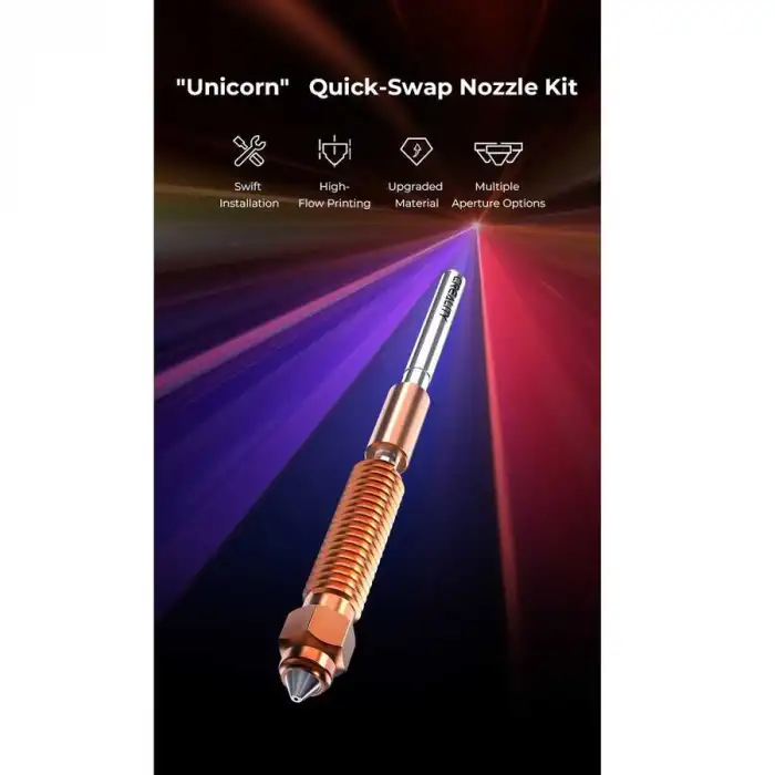 0.4mm Creality Unicorn Quick-Swap Nozzle - K1, K1C, K1 Max - Yeni Nesil