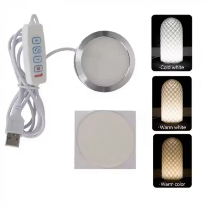 3D Baskı Modeli 5V USB LED Lamba Kiti - Parlaklık Ayarlanabilir