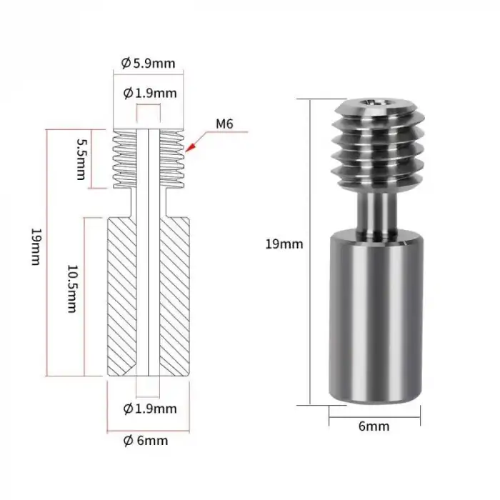 Creality Ender 3 S1-S1 Pro Titanyum Barel