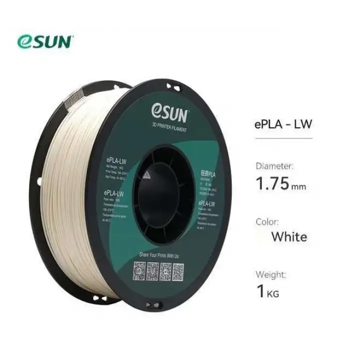 eSUN 1,75 mm ePLA-LW Natural Filament (1 KG)