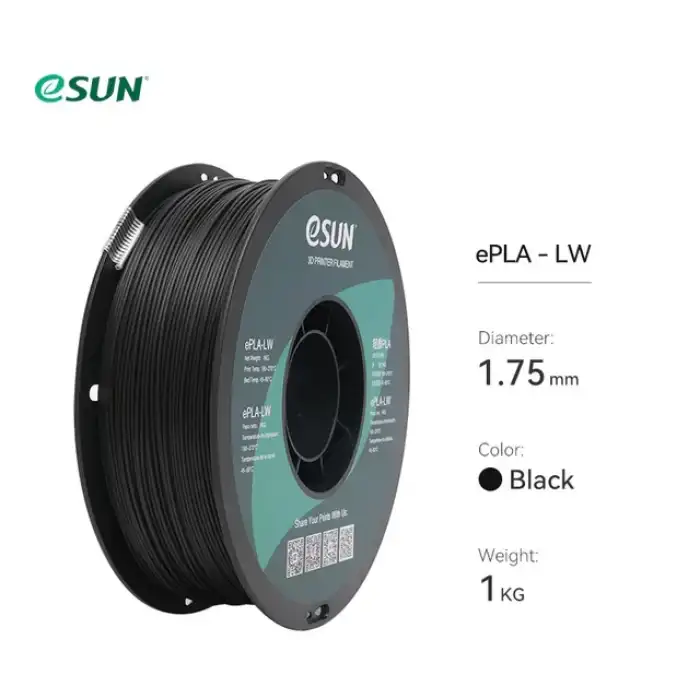 eSUN 1,75 mm ePLA-LW Siyah Filament (1 KG)