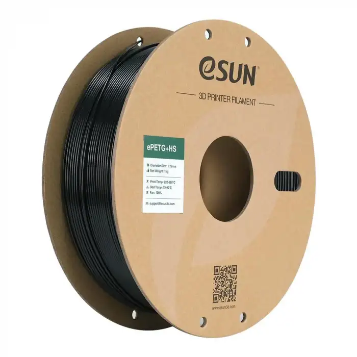 Esun - ePETG+HS Yüksek Hızlı Filament  Yoğun Siyah