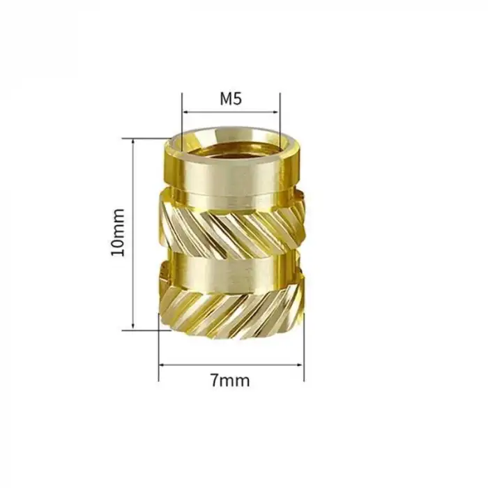 M5x10mm Pirinç Insert Somun 3D Baskı Uyumlu