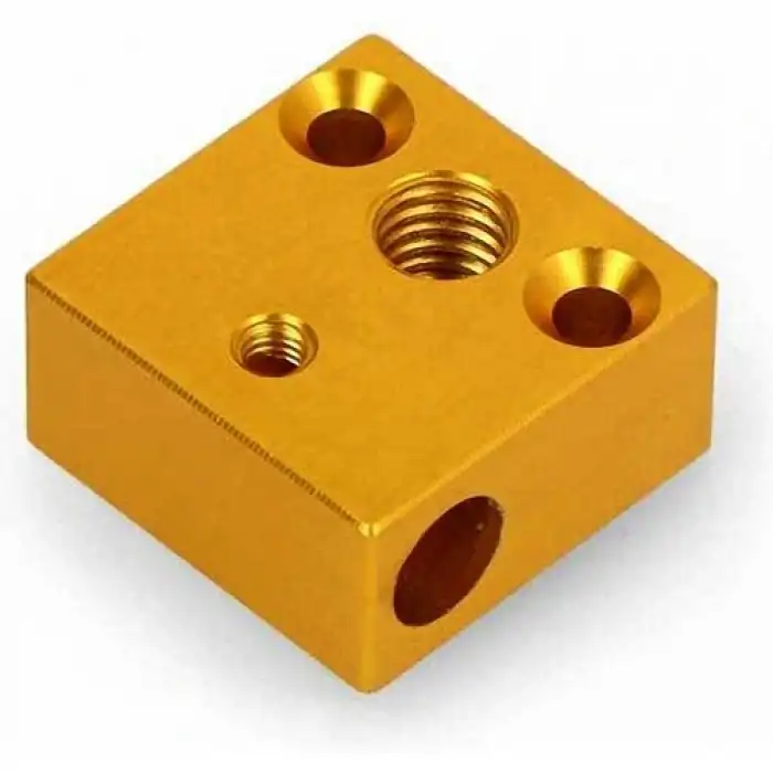 Orijinal Creality MK8/CR10 Alüminyum Isıtıcı Blok - Creality, Sarı
