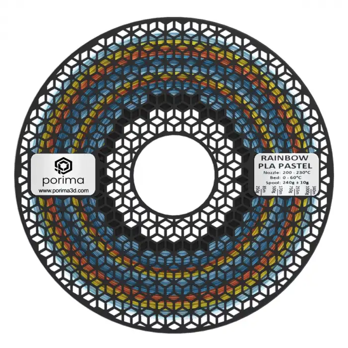 Porima Rainbow PLA Pastel Filament