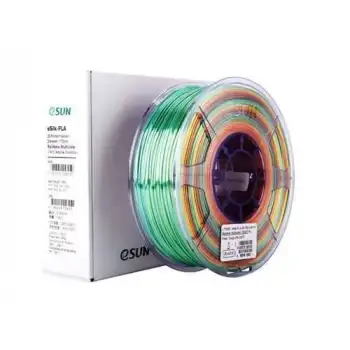 eSUN eSilk PLA Rainbow Multi Renk Parlak Yüzey Filament 1.75mm 1Kg