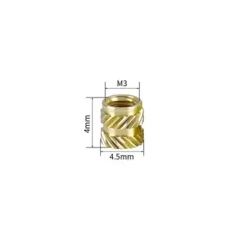M3x4mm Pirinç İnsert Somun 3D Baskı Uyumlu
