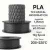 Filetto PLA+Gümüş Gri Filament 1.75mm 1 KG