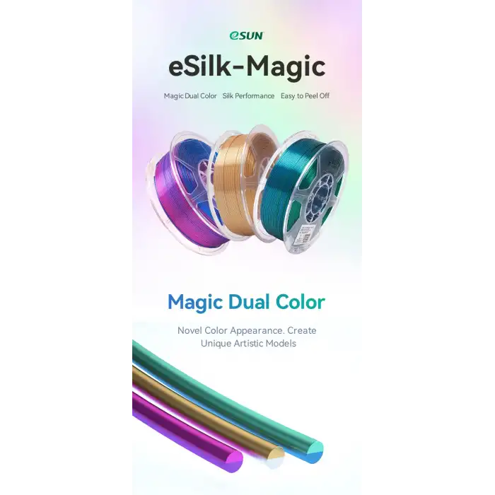 eSUN 1,75 mm ePLA-Silk Magic Yeşil Mavi Filament