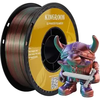 Kingroon PLA Silk üçlü renk Filament Yeşil Mor Bakır 1.75mm 1kg