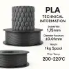 Filetto PLA+Gümüş Gri Filament 1.75mm 1 KG