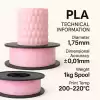 Filetto PLA+Toz Pembe Filament 1.75mm 1 KG