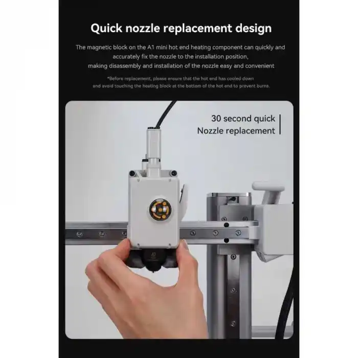 0.2mm Bambu Lab A1/A1 Mini Hotend Seti - Sertleştirilmiş Çelik Nozzle