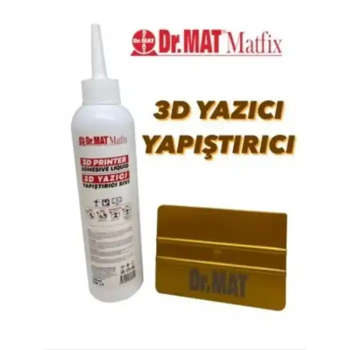 Dr.MAT MATFİX 3D YAZICI BASKI – TABLA YAPIŞTIRICI SIVI 250 ML + RAGLE