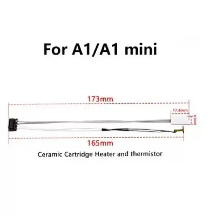 Bambu Lab A1/A1 Mini Seramik Isıtıcı ve Sıcaklık Sensörü- 24V 50W