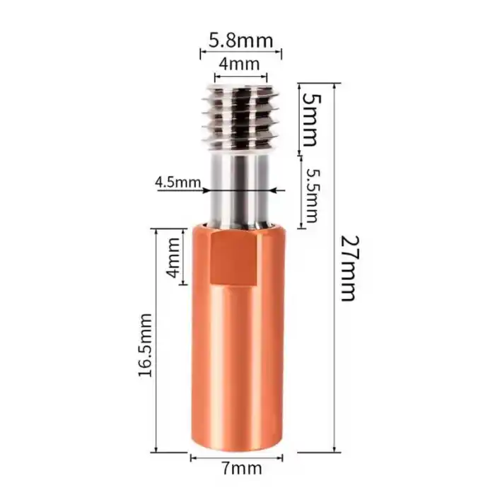 Creality MK8/CR10 Titanyum Alaşımlı Barel