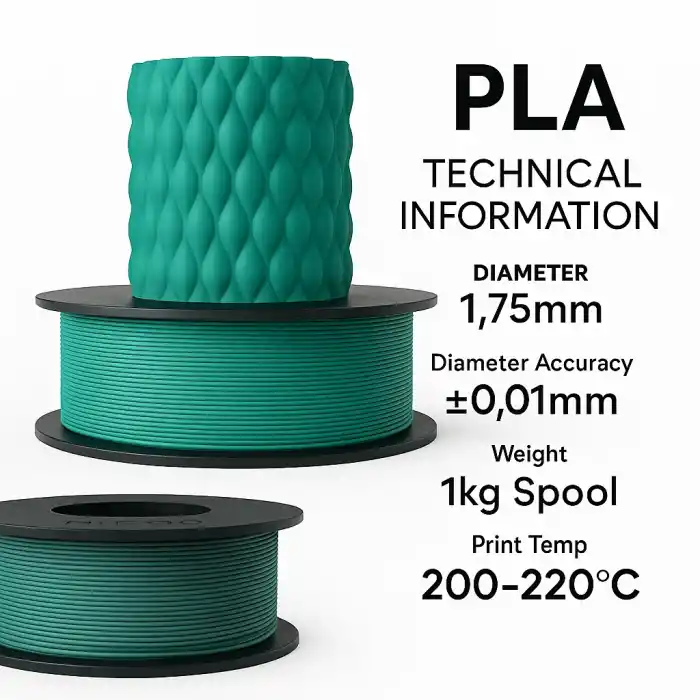 Filetto Hyper PLA+Turkuaz Filament 1.75mm 1 KG