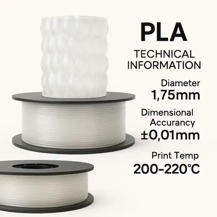 Filetto PLA+ Natural Filament 1.75mm 1 KG