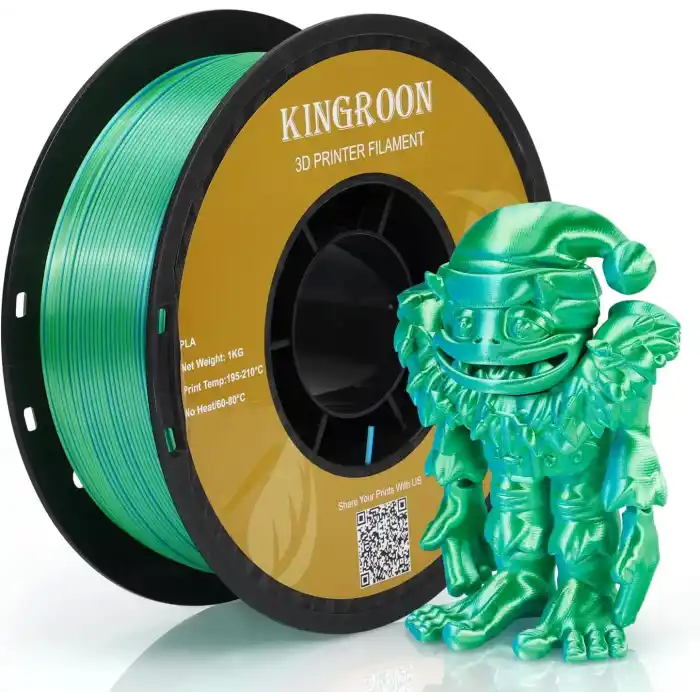 Kingroon PLA Silk Çift Renk Yeşil Mavi 1.75mm 1kg