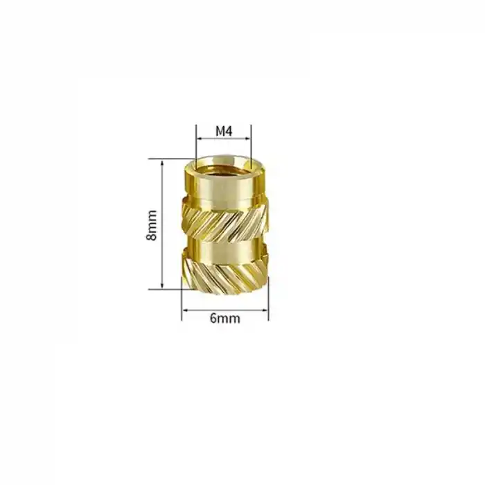 M4x8mm Pirinç İnsert Somun 3D Baskı Uyumlu