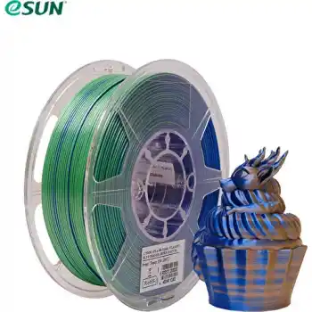 eSUN ePLA-Silk Mystic Filament 1.75 mm - Mavi Turuncu Yeşil