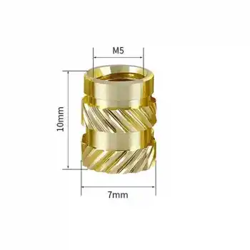 M5x10mm Pirinç Insert Somun 3D Baskı Uyumlu