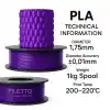 Filetto PLA+ Mor Filament 1.75mm 1 KG