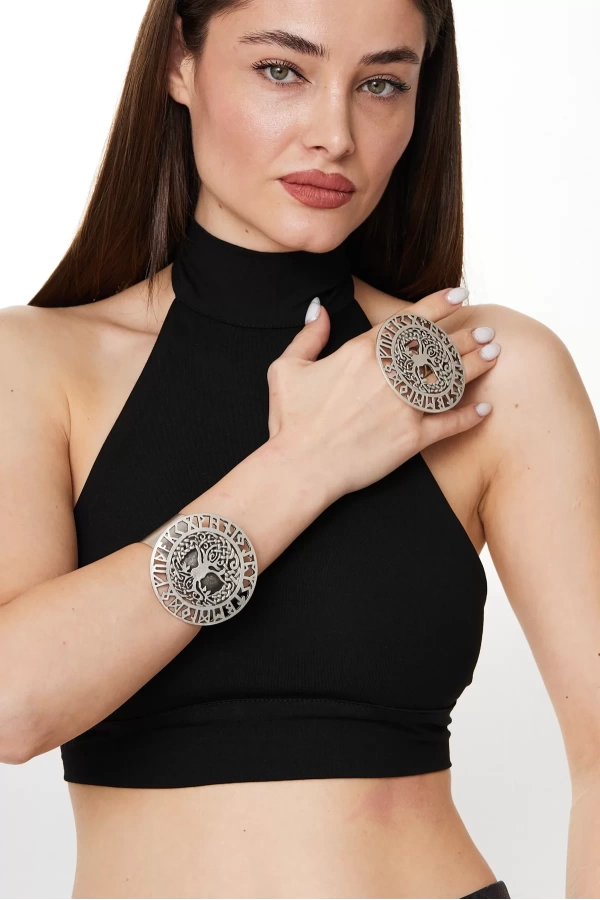 ZeyDor Runic Tree of Life Bracelet and Ring Set