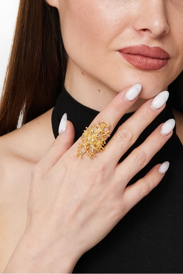 ZeyDor Gold Snowflake Ring 1001