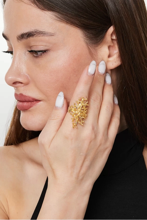 ZeyDor Gold Snowflake Ring 1001